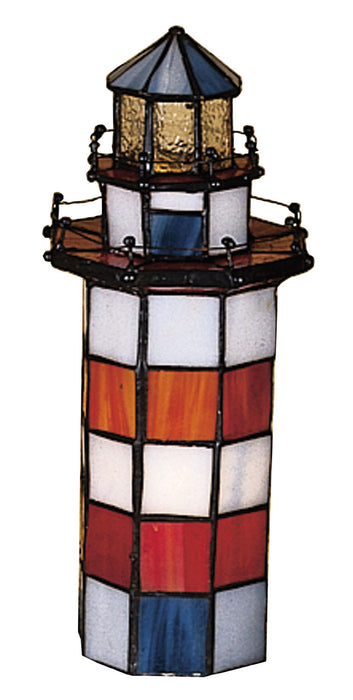 Meyda Tiffany 20538 One Light Accent Lamp, Flame Ca Grey