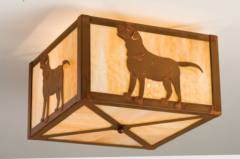 Meyda Tiffany 20763 Two Light Flushmount, Rust