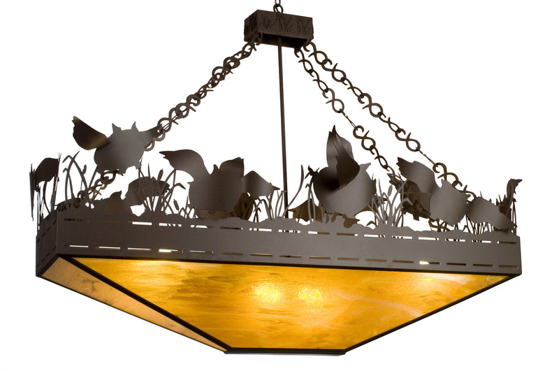 Meyda Tiffany 20766 Six Light Oblong Inverted Pendant, Cafe Noir