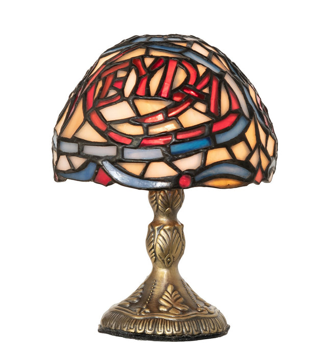 Meyda Tiffany 21224 One Light Mini Lamp, Antique Brass
