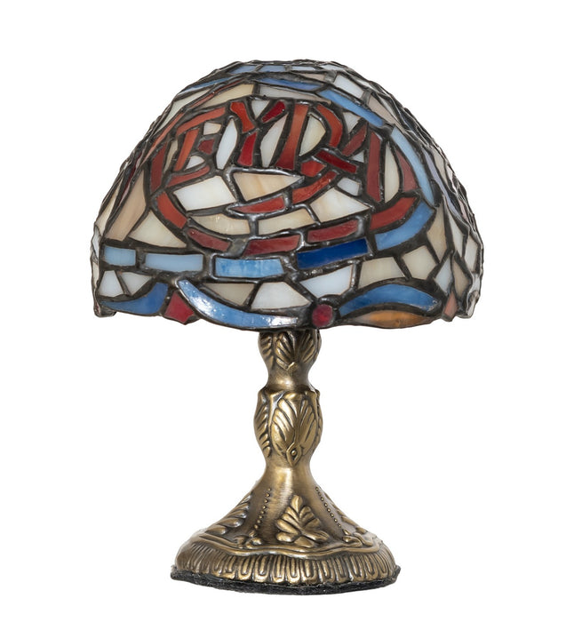 Meyda Tiffany 21224 One Light Mini Lamp, Antique Brass