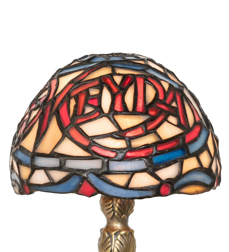 Meyda Tiffany 21224 One Light Mini Lamp, Antique Brass