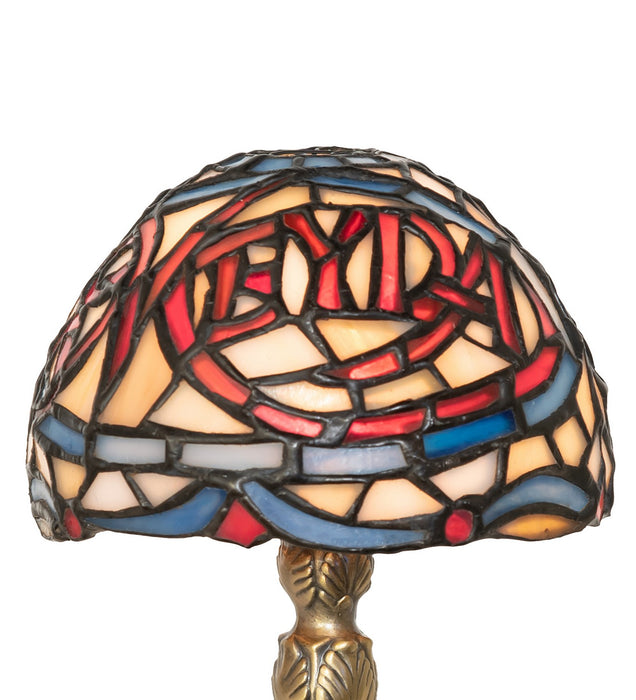 Meyda Tiffany 21224 One Light Mini Lamp, Antique Brass