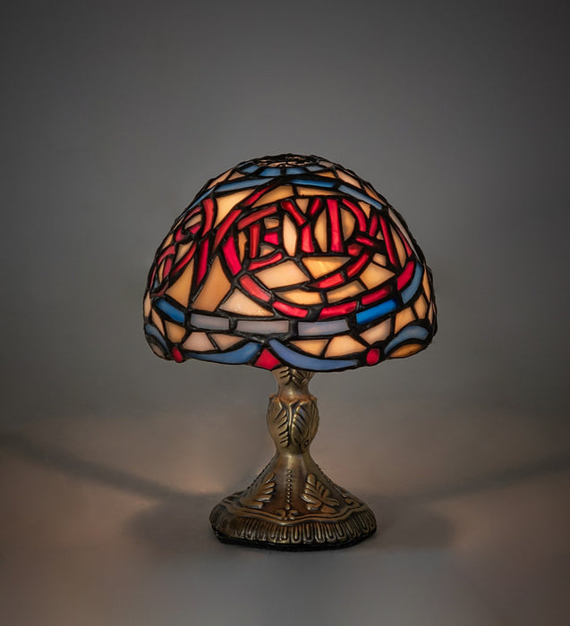 Meyda Tiffany 21224 One Light Mini Lamp, Antique Brass