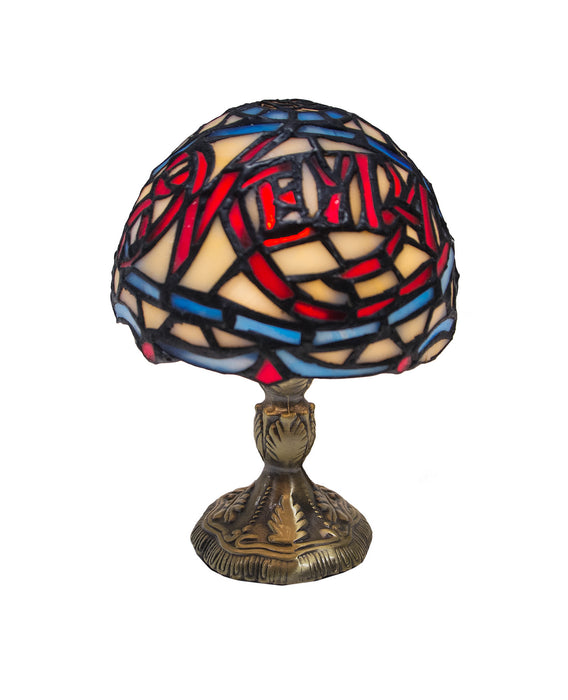 Meyda Tiffany 21224 One Light Mini Lamp, Antique Brass