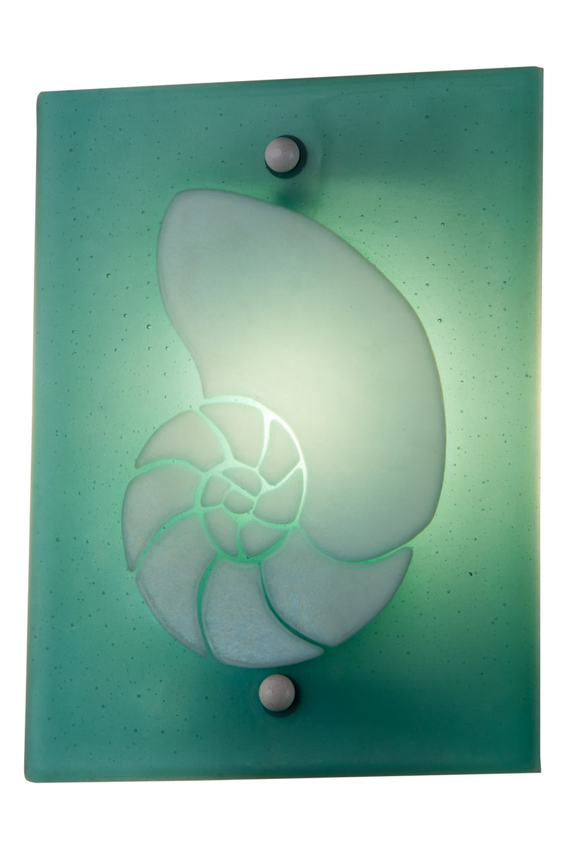 Meyda Tiffany 22152 One Light Wall Sconce, Aqua Backround/Irid White