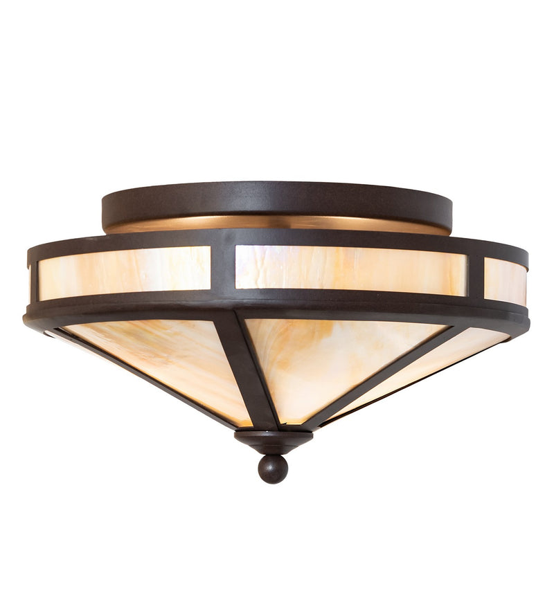 Meyda Tiffany 22957 Two Light Flushmount, Cafe Noir