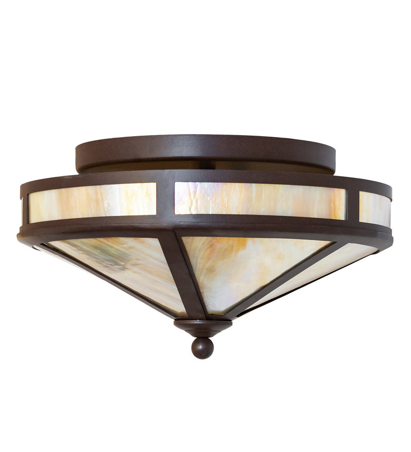 Meyda Tiffany 22957 Two Light Flushmount, Cafe Noir