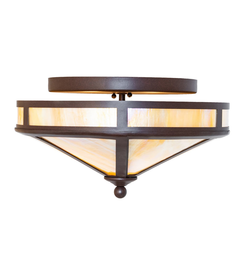 Meyda Tiffany 22957 Two Light Flushmount, Cafe Noir