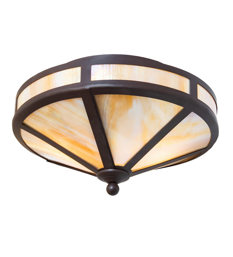 Meyda Tiffany 22957 Two Light Flushmount, Cafe Noir