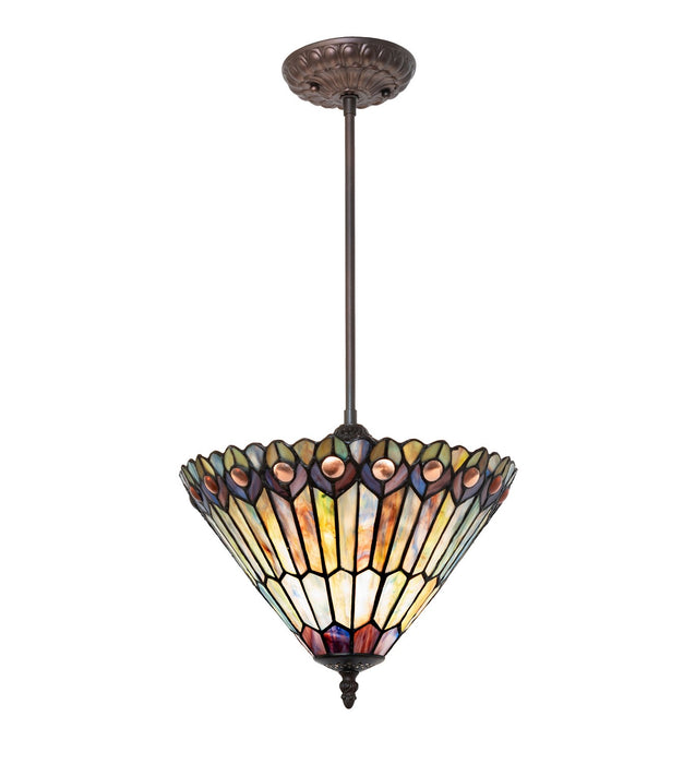 Meyda Tiffany 23199 One Light Semi-Flushmount, Antique
