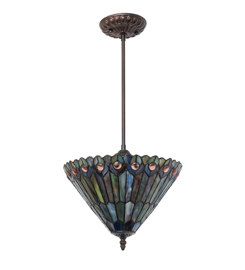 Meyda Tiffany 23199 One Light Semi-Flushmount, Antique