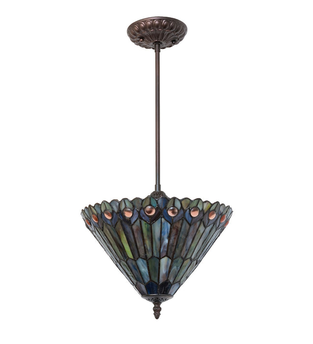 Meyda Tiffany 23199 One Light Semi-Flushmount, Antique