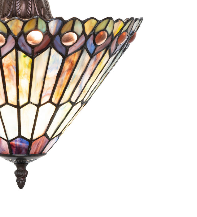 Meyda Tiffany 23199 One Light Semi-Flushmount, Antique