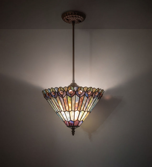 Meyda Tiffany 23199 One Light Semi-Flushmount, Antique