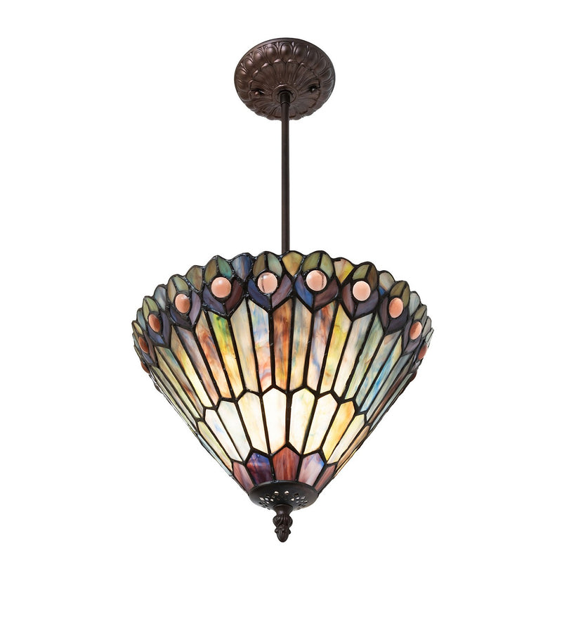 Meyda Tiffany 23199 One Light Semi-Flushmount, Antique