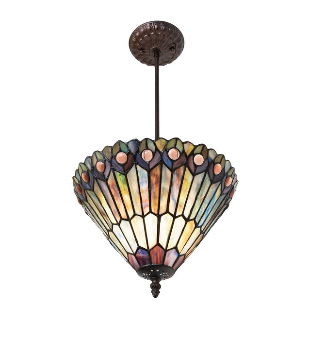 Meyda Tiffany 23199 One Light Semi-Flushmount, Antique