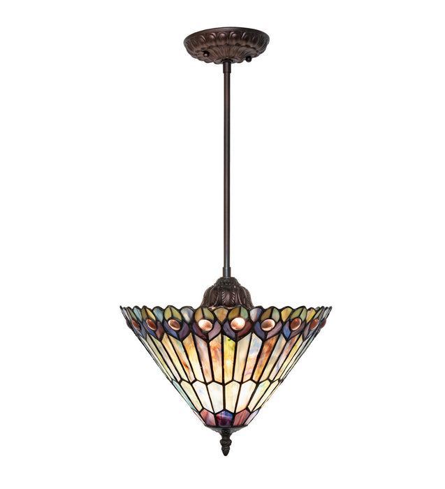 Meyda Tiffany 23199 One Light Semi-Flushmount, Antique