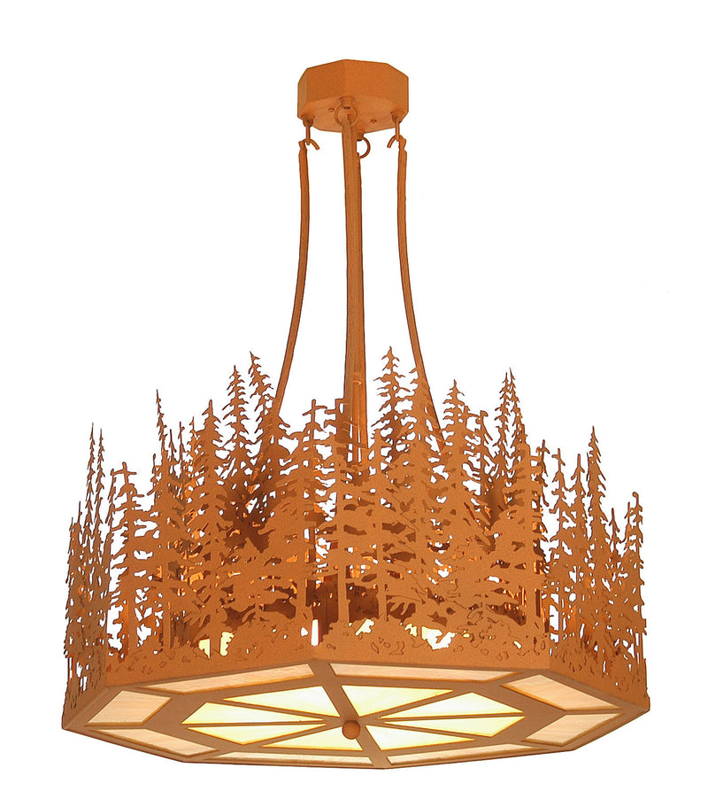 Meyda Tiffany 23734 Four Light Inverted Pendant, Earth