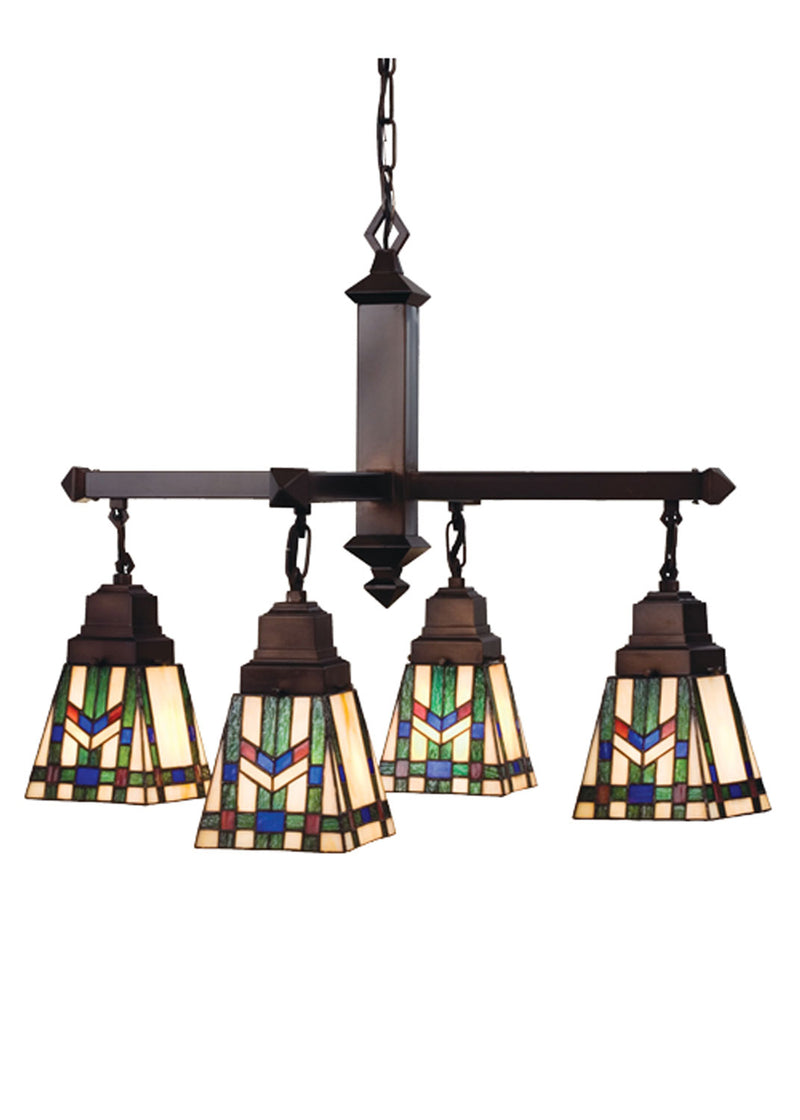 Meyda Tiffany 24267 Four Light Chandelier, Rust