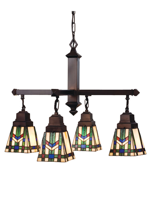 Meyda Tiffany 24267 Four Light Chandelier, Rust