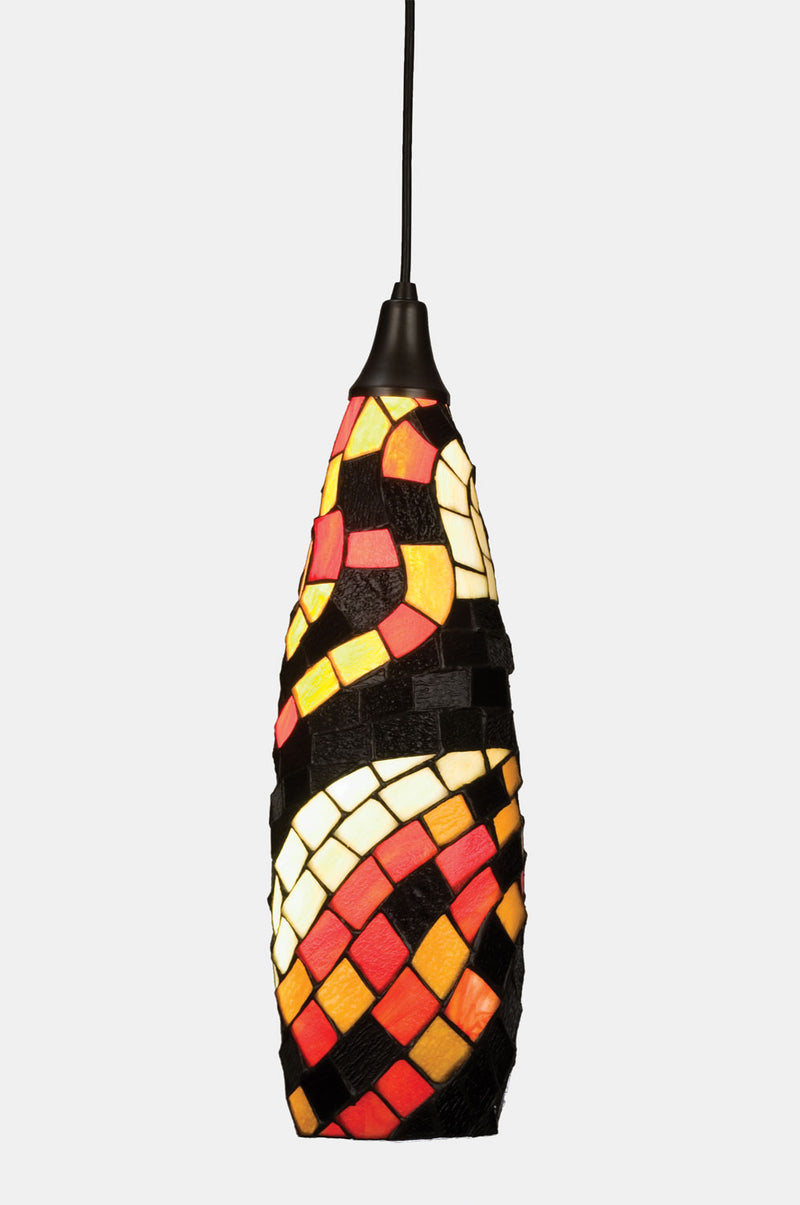 Meyda Tiffany 26888 One Light Mini Pendant, Craftsman Brown