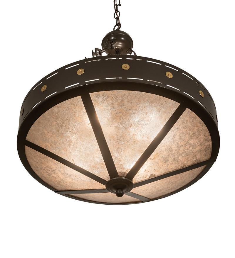 Meyda Tiffany 26923 Four Light Inverted Pendant, Timeless Bronze
