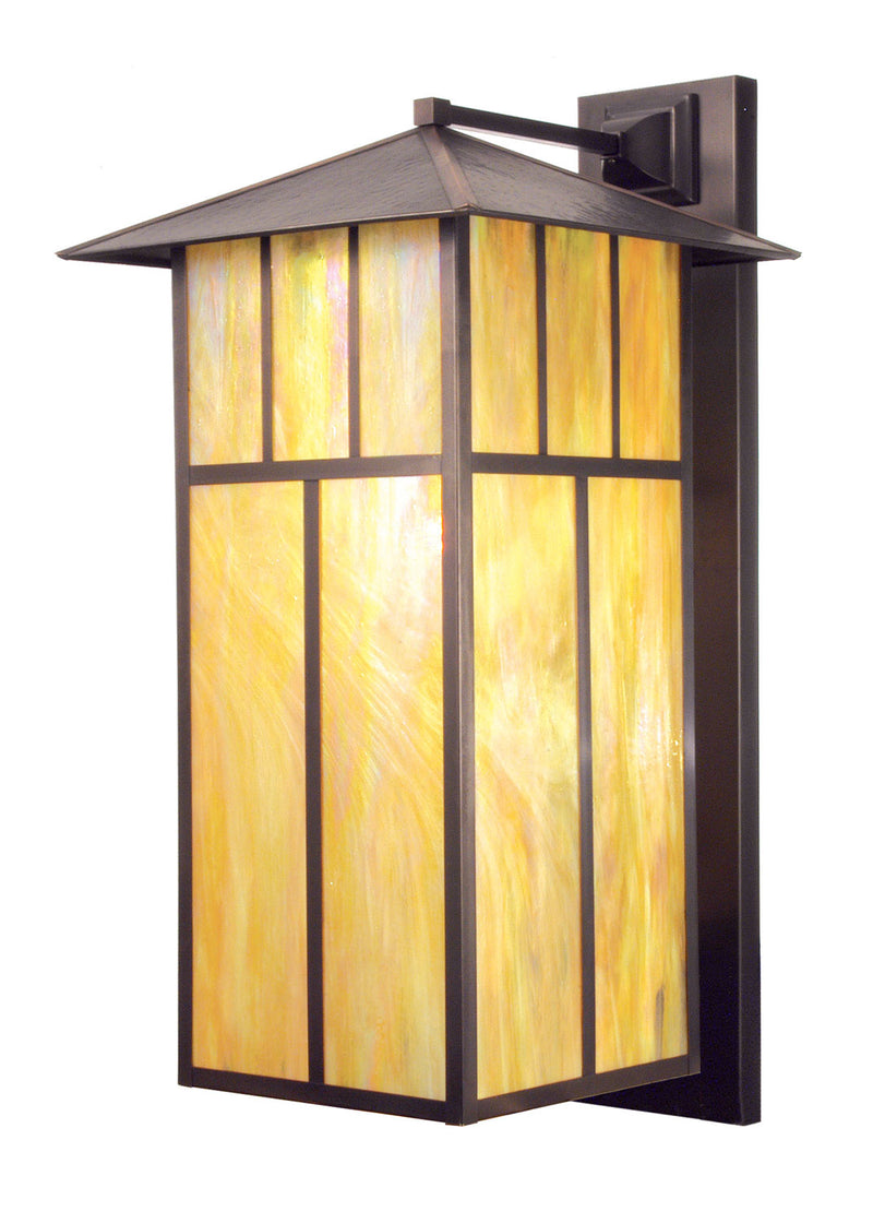 Meyda Tiffany 26928 One Light Wall Sconce, Craftsman Brown