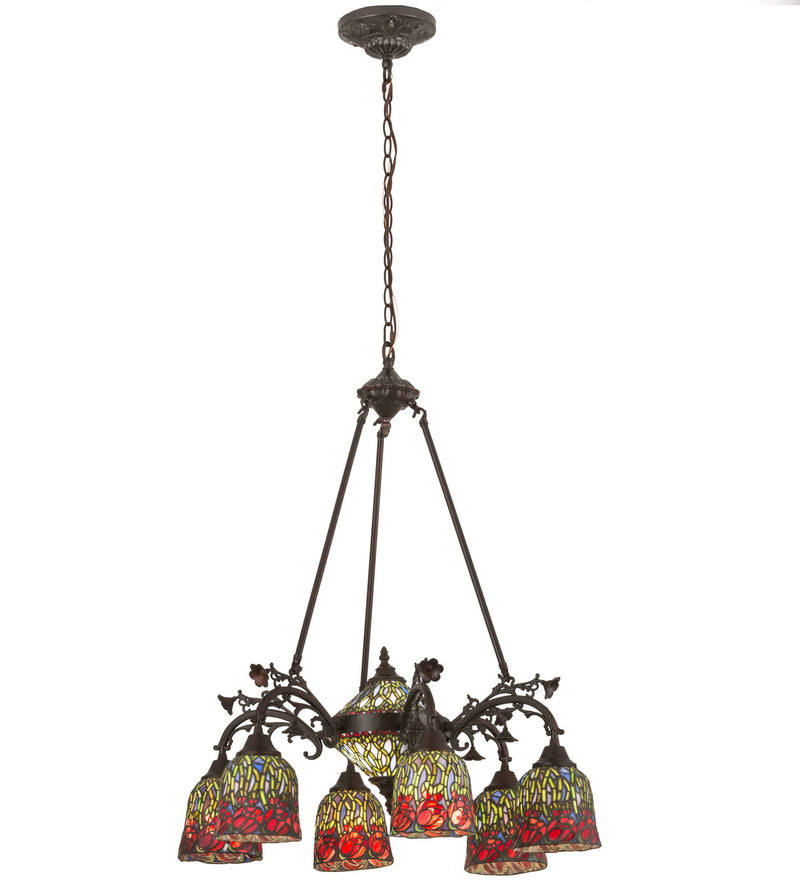 Meyda Tiffany 27382 Eight Light Chandelier, Mahogany Bronze