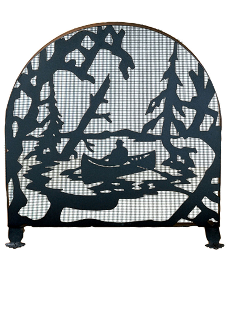 Meyda Tiffany 28741 Fireplace Screen, Textured Black