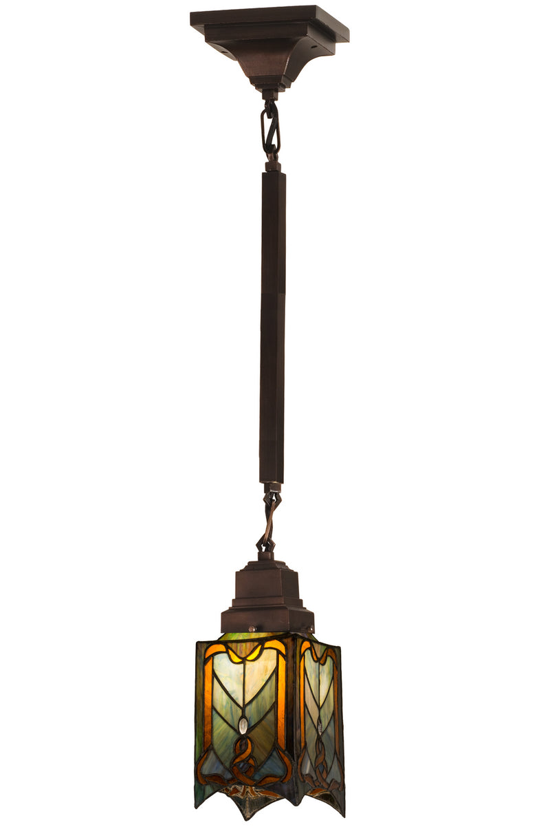 Meyda Tiffany 29333 One Light Mini Pendant, Pbnawg Ha Clear