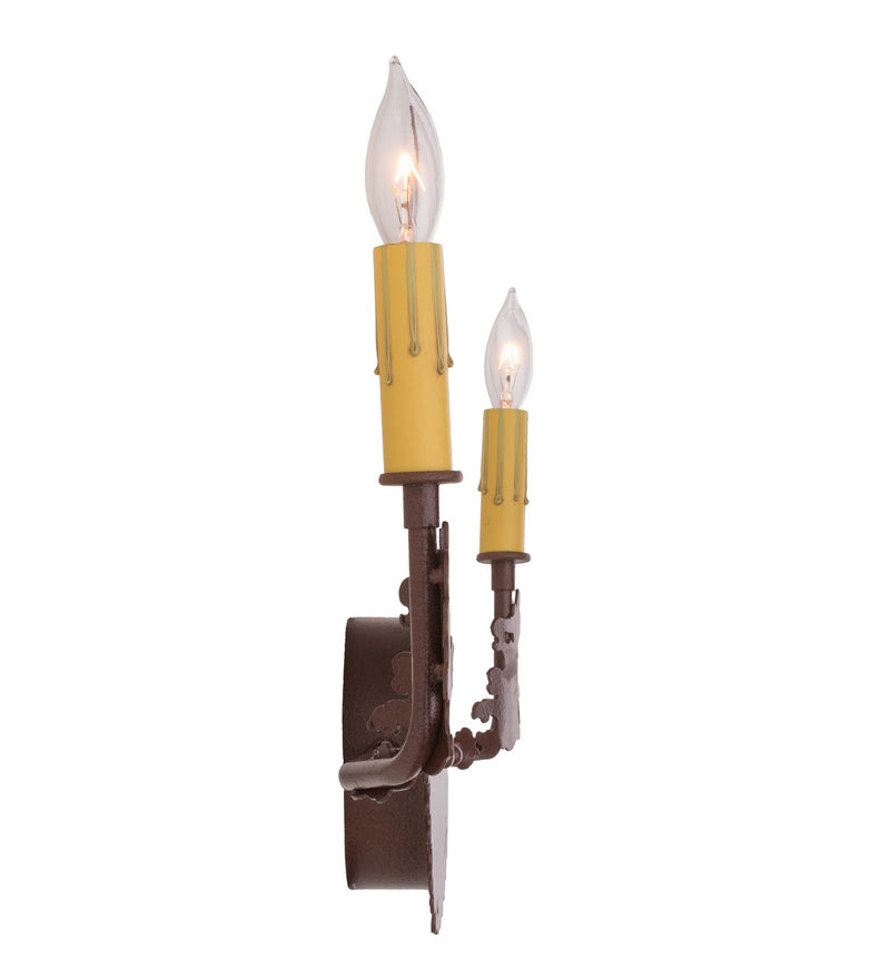 Meyda Tiffany 29551 Two Light Wall Sconce, Rust
