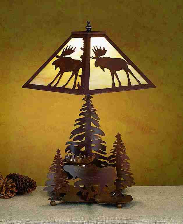 Meyda Tiffany 29575 Two Light Table Lamp, Antique Copper