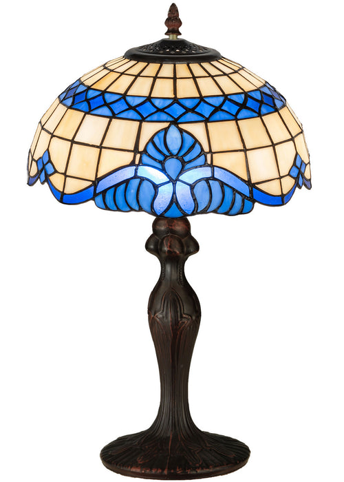 Meyda Tiffany 31201 One Light Accent Lamp, Beige Lt Blue Blue