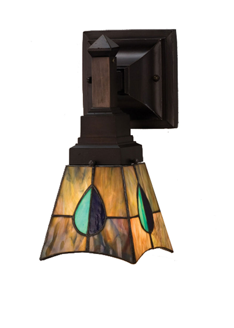 Meyda Tiffany 31229 One Light Wall Sconce, Rust