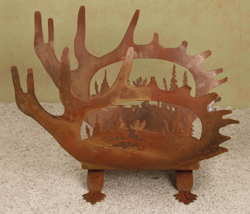 Meyda Tiffany 32342 Log Holder, Rust