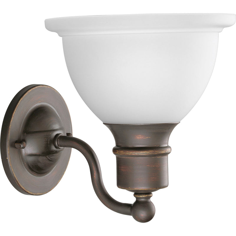 Progress Lighting P3161-20 One Light Bath Bracket, Antique Bronze