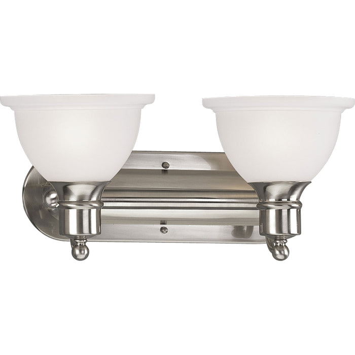 Progress Lighting P3162-09 Two Light Bath Bracket, Brushed Nickel