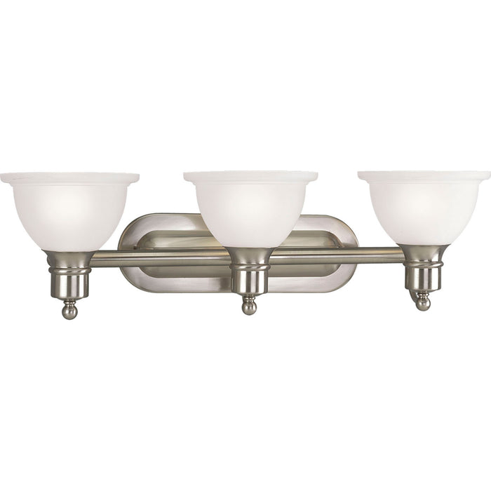 Progress Lighting P3163-09 Three Light Bath Bracket, Brushed Nickel