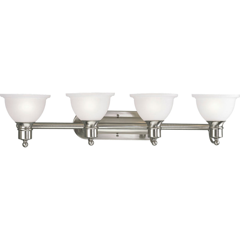 Progress Lighting P3164-09 Four Light Bath Bracket, Brushed Nickel