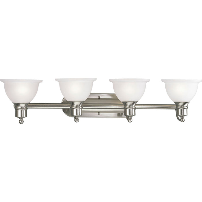 Progress Lighting P3164-09 Four Light Bath Bracket, Brushed Nickel