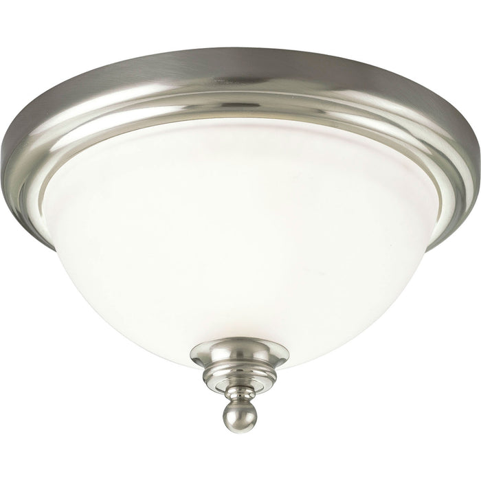 Progress Lighting P3311-09 One Light Flush Mount, Brushed Nickel
