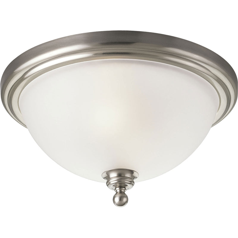 Progress Lighting P3312-09 Two Light Flush Mount, Brushed Nickel