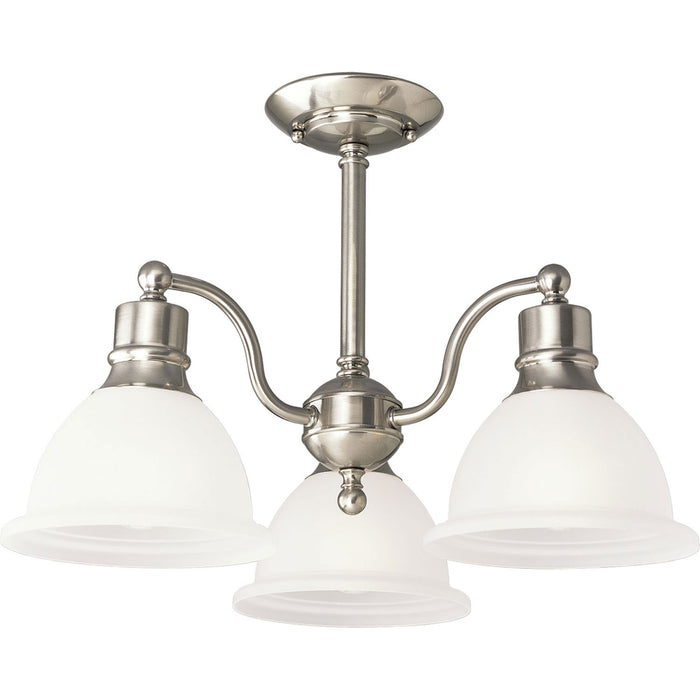 Progress Lighting P3663-09 Three Light Flush Mount, Brushed Nickel