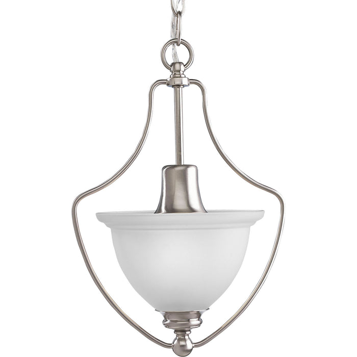 Progress Lighting P3792-09 One Light Foyer Pendant, Brushed Nickel
