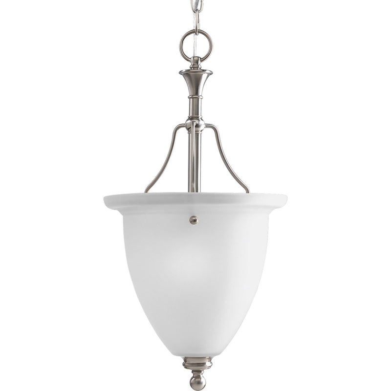 Progress Lighting P3793-09 One Light Pendant, Brushed Nickel