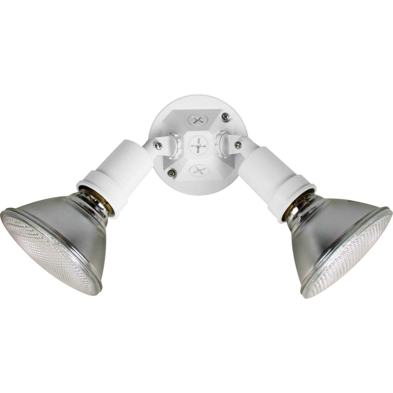 Progress Lighting P5212-30 Two Light Adjustable Swivel Flood Light, White