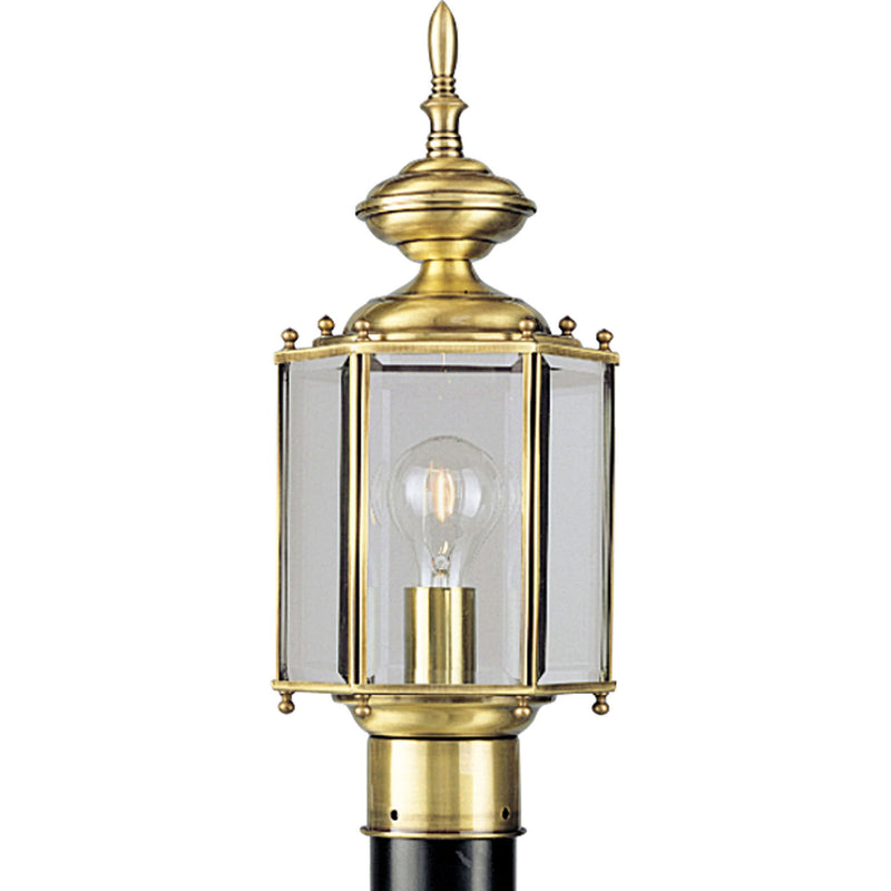 Progress Lighting P5430-10 One Light Post Lantern, Polished Brass