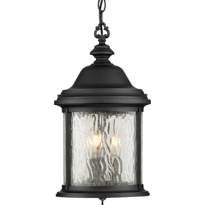 Progress Lighting P5550-31 Three Light Hanging Lantern, Textured Black
