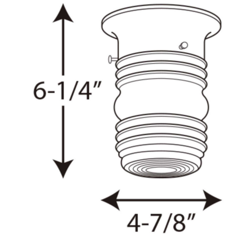 Progress Lighting P5603-30 One Light Outdoor Flush Mount, White